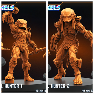 3D Printed Papsikels August 2024 Scifi City Skull Hunter Set28mm 32mm