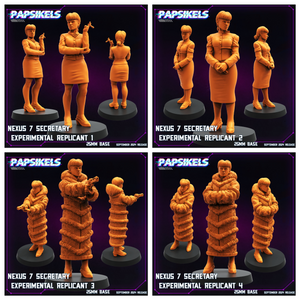 3D Printed Papsikels Nexus 7 Experimental Replicant Set SEPTEMBER 2024 CYBERPUNK 28mm 32mm