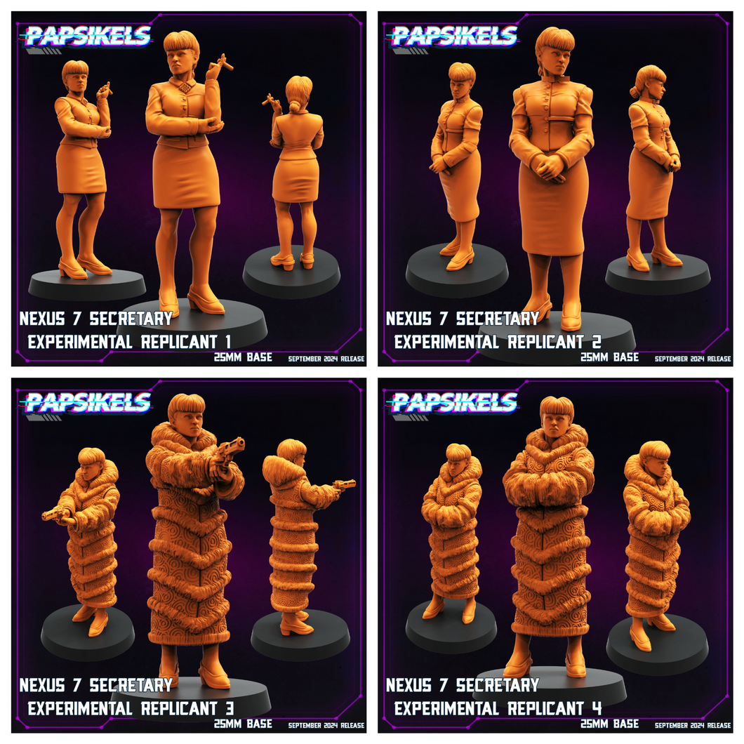 3D Printed Papsikels Nexus 7 Experimental Replicant Set SEPTEMBER 2024 CYBERPUNK 28mm 32mm