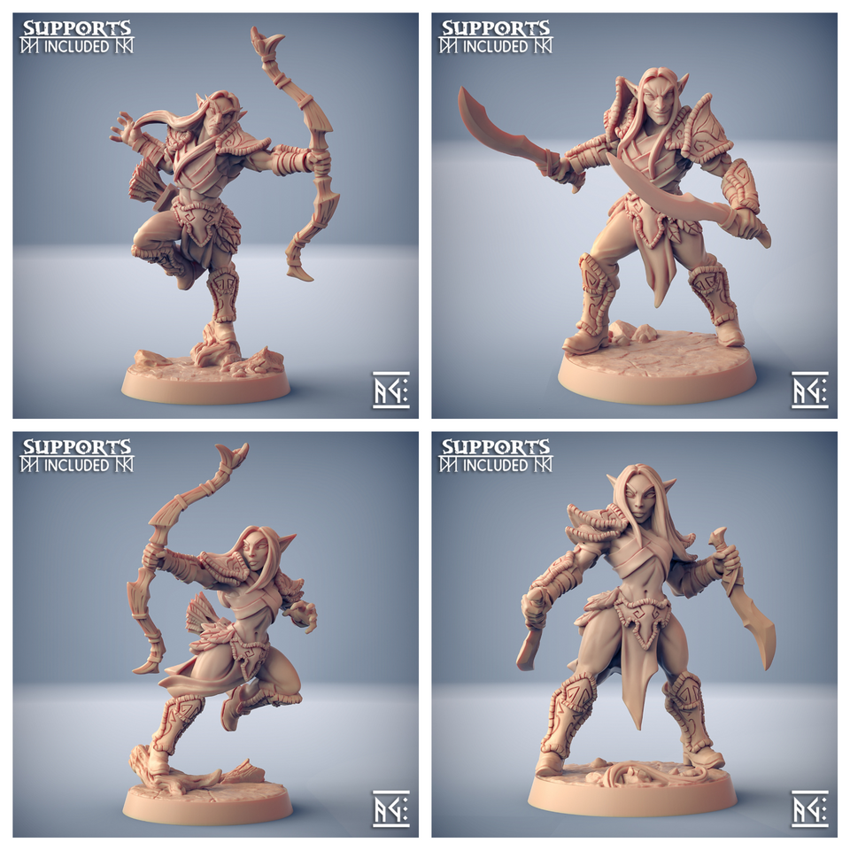 3D Printed Artisan Guild Deepwood Alfar Deepwood Alfar Set 28mm 32mm