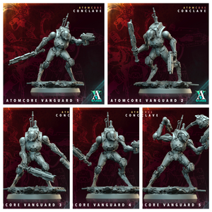 3D Printed Archvillain Games Atomcore Vanguard Atomcore - Conclave 28 32mm D&D