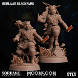 3D Printed Sordane Publishing  Henlaar Blackfang Moonsoon 28 32mm D&D