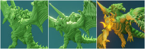 3D Printed Nafarrate Dragon Rider Orc Set Orcs Army 28 32 mm D&D