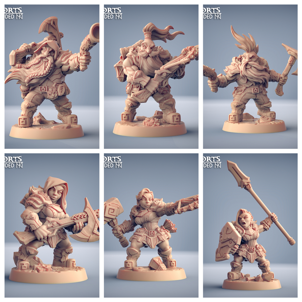 3D Printed Artisan Guild Dwarven Oathbreaker Dwarven Oathbreakers 28mm 32mm