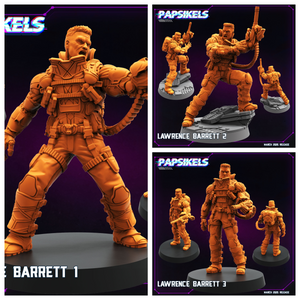 3D Printed Papsikels Lawrence Barrette MARCH 2025 CYBERPUNK 28mm 32mm