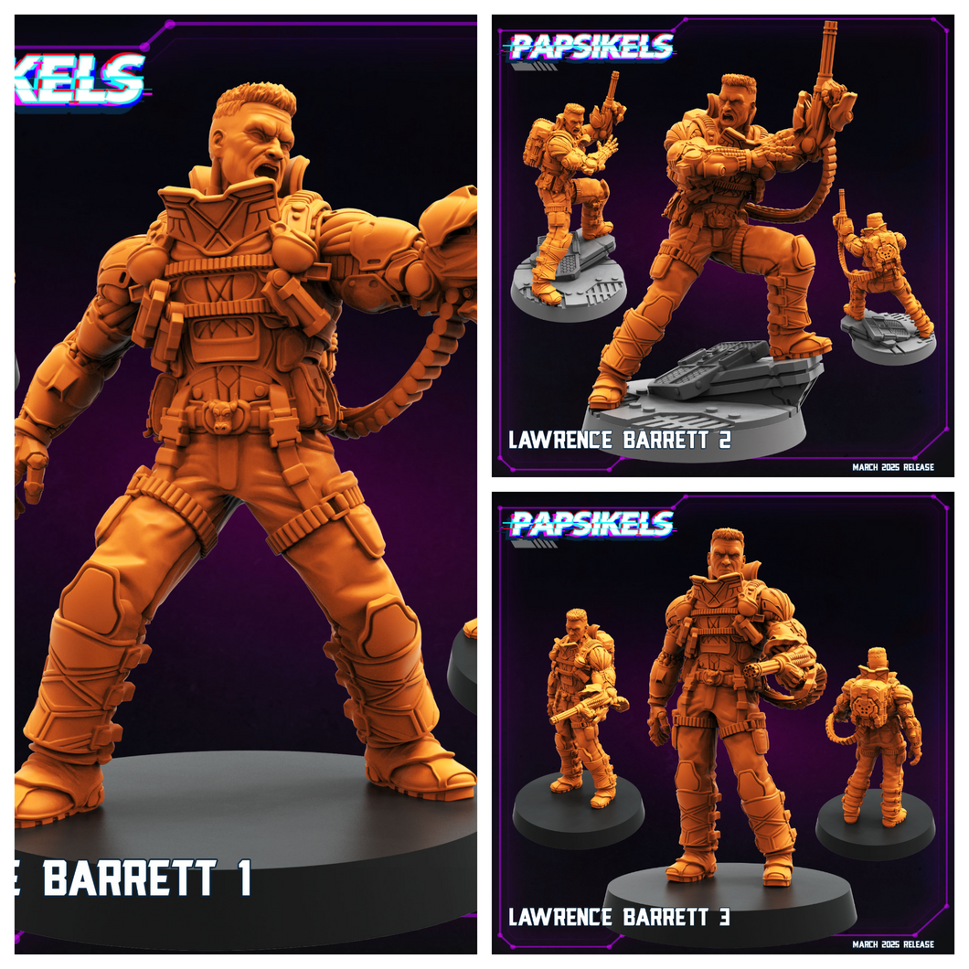 3D Printed Papsikels Lawrence Barrette MARCH 2025 CYBERPUNK 28mm 32mm