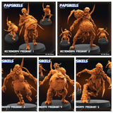 3D Printed Papsikels Necromorph Pregnant Set May 2025 Alien vs. Humans Reconnaissance 28mm 32mm (Copy)