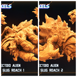 3D Printed Papsikels Dead Insectoid Alien Evolved Slug Roach Set May 2025 Alien vs. Humans Reconnaissance 28mm 32mm