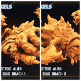 3D Printed Papsikels Dead Insectoid Alien Evolved Slug Roach Set May 2025 Alien vs. Humans Reconnaissance 28mm 32mm