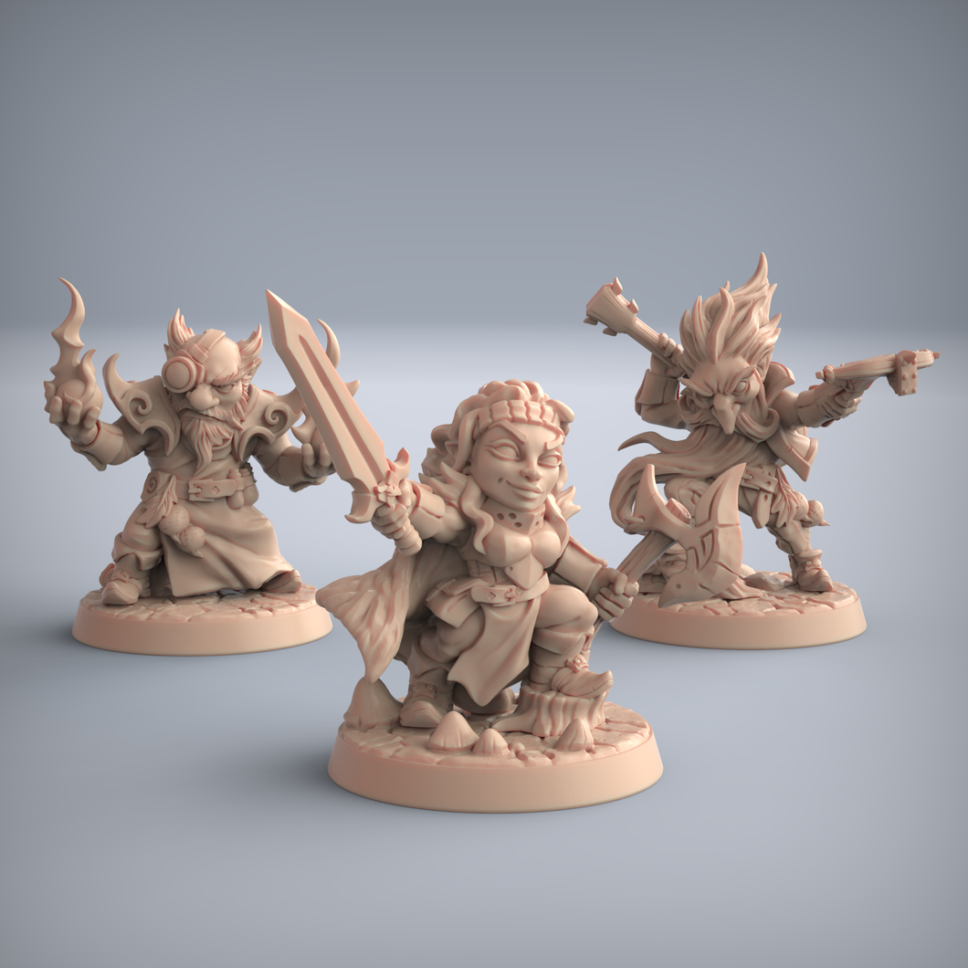 3D Printed Artisan Guild Beetroot Gnomes Set 28mm 32mm