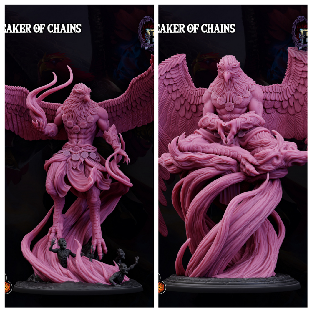 3D Printed Sordane Publishing Garuda, Breaker of Chains 28 32mm D&D
