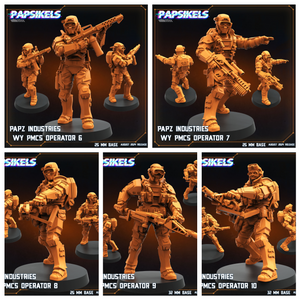 3D Printed Papsikels Papz Industries Wy Pmcs Set August 2024 Scifi 28mm 32mm