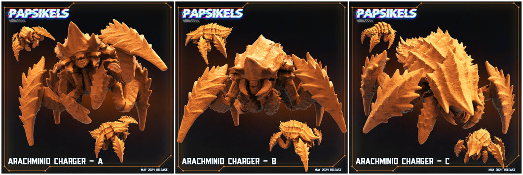 3D Printed Papsikels Arachminid Charger Set Democracy Troopers Bugs and Bots 28mm 32mm