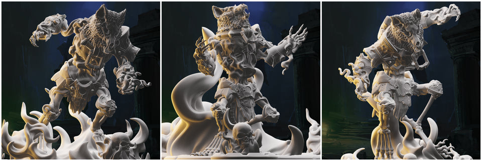 3D Printed Nafarrate Skeletons Army Skeletal Werewolf Set 28mm 32mm D&D