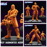 3D Printed Papsikels Mechanically Augmented Agent MARCH 2025 CYBERPUNK 28mm 32mm