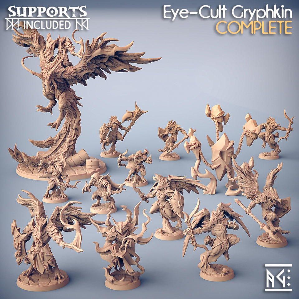 3D Printed Artisan Guild Gryphinia Pinup Eye Cult Gryphkin 28mm 32mm