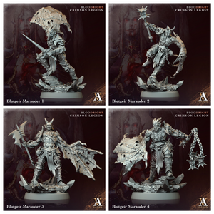 3D Printed Archvillain Games Blutgeir Marauder Bloodright - Crimson Legion 28 32mm D&D