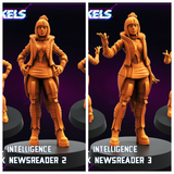 3D Printed Papsikels Artificial Intelligence Network Newsreader Set May 2025 Cyberpunk Set 28mm 32mm