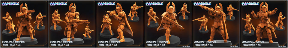 3D Printed Papsikels Democracy Troopers Hellstriker Set Democracy Troopers Bugs and Bots 28mm 32mm