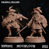 3D Printed Sordane Publishing Colonial Hellion Moonsoon 28 32mm D&D