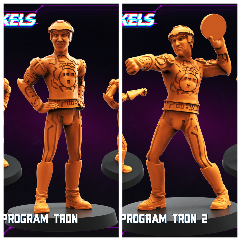 Regular Program Tron Cyborg Cyberpunk 3d print Miniatures 