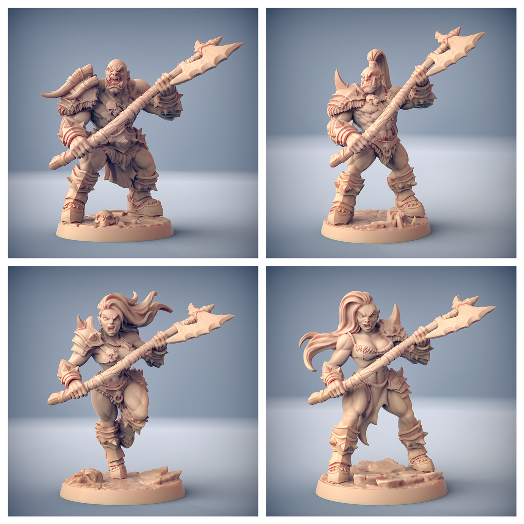 3D Printed Artisan Guild Orc Barbarian Hand+Weapons Orc Barbarians Set  28mm 32mm