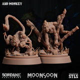 3D Printed Sordane Publishing Ako Monkey Moonsoon 28 32mm D&D