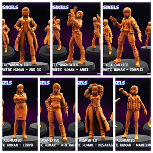 3D Printed Papsikels Synthetic Augmented Cybernetic Human Nov 2024 Cyberpunk 28mm 32mm