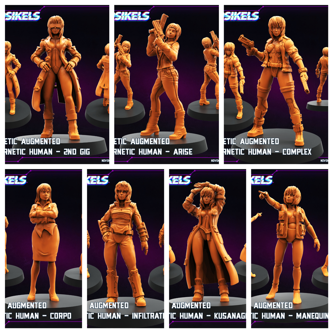 3D Printed Papsikels Synthetic Augmented Cybernetic Human Nov 2024 Cyberpunk 28mm 32mm