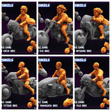 3D Printed Papsikels Capsule Gang Biker Set January 2025 - Cyberpunk 28mm 32mm