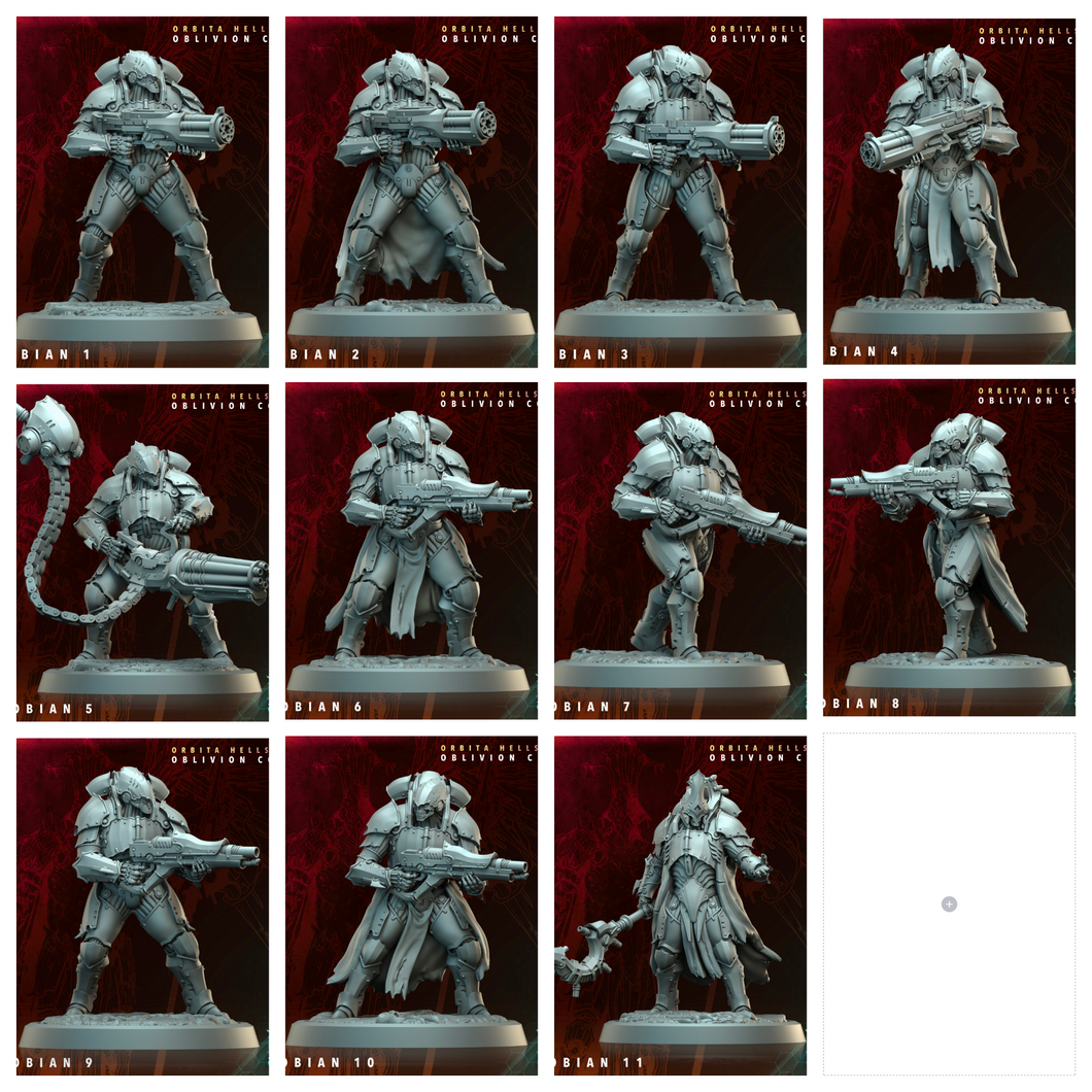 3D Printed Archvillain Games Phobian Orbita Hellscape Oblivion Court 28 32mm D&D
