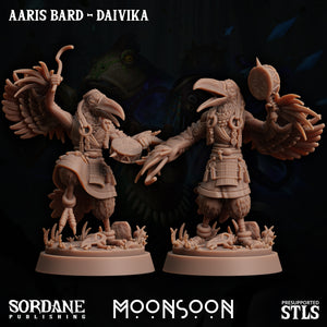 3D Printed Sordane Publishing Aaris Bard Daivika Moonsoon 28 32mm D&D