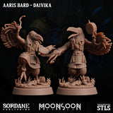 3D Printed Sordane Publishing Aaris Bard Daivika Moonsoon 28 32mm D&D
