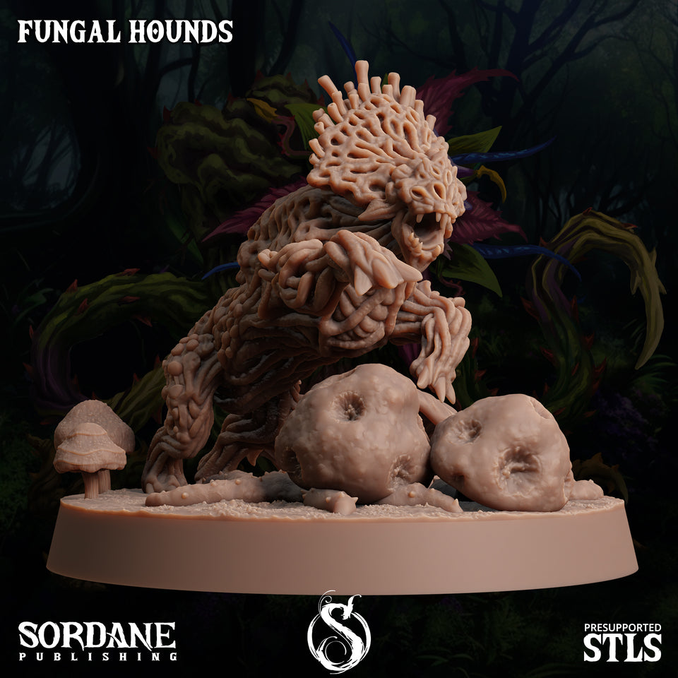 3D Printed Sordane Publishing Fungal Hound 28 32mm D&D