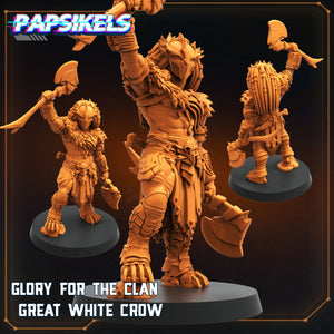 3D Printed Papsikels Glory For The Clan Great White Crow 28mm 32mm