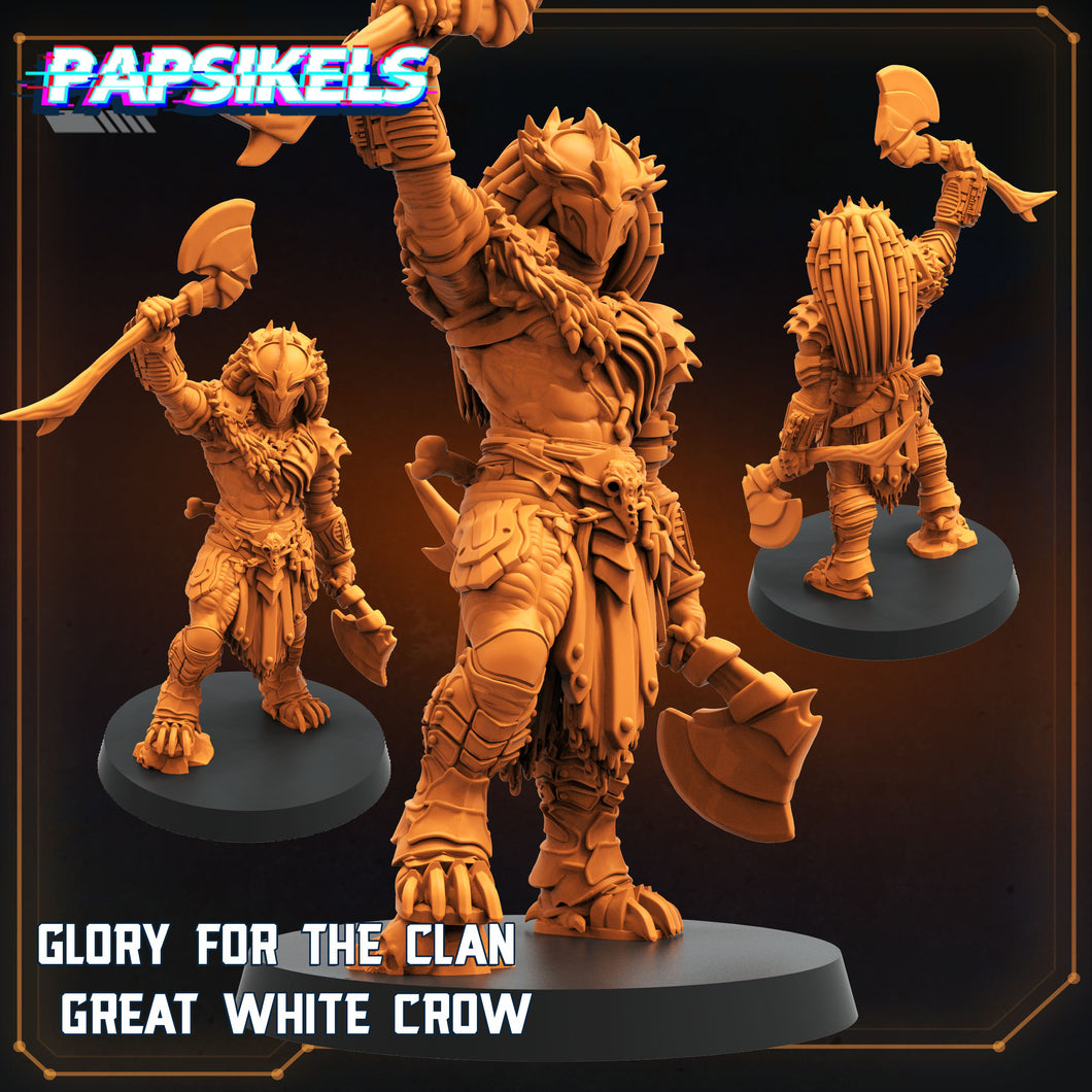 3D Printed Papsikels Glory For The Clan Great White Crow 28mm 32mm