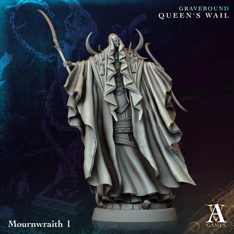 3D Printed Archvillain Games Mournwraith Gravebound Queen's Wail 28 32mm D&D
