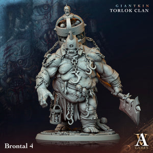 3D Printed Archvillain Games Giantkin - Torlok Clan Brontal 28 32mm D&D