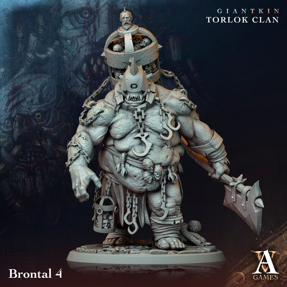 3D Printed Archvillain Games Giantkin - Torlok Clan Brontal 28 32mm D&D