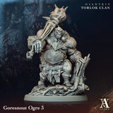 3D Printed Archvillain Games Giantkin - Torlok Clan Goresnout Ogre 28 32mm D&D