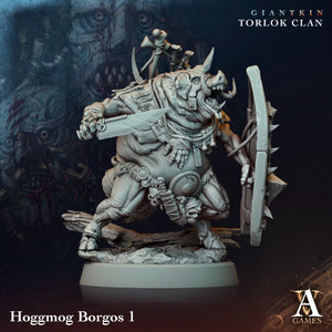 3D Printed Archvillain Games Giantkin - Torlok Clan Hoggmog Borgos 28 32mm D&D