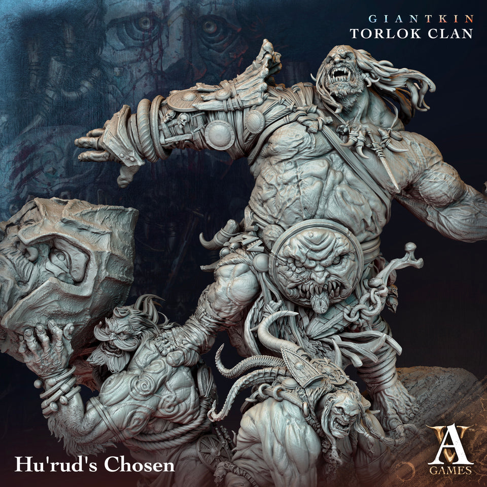 3D Printed Archvillain Games Giantkin - Torlok Clan Hu'rud's Chosen 28 32mm D&D
