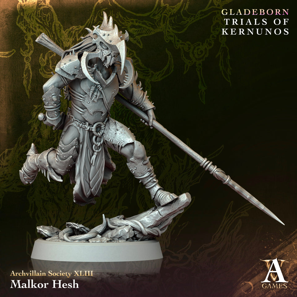 3D Printed Archvillain Games Malkor Hesh Society Vol. XLIII 28 32mm D&D