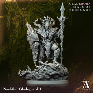 3D Printed Archvillain Naelithir Gladeguard Gladeborn - Trials of Kernunos 28 32mm D&D