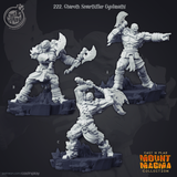 3D Printed Cast n Play Mount Magma Collection - Gharoth Smartkiller Ogolanathi 28mm 32mm D&D