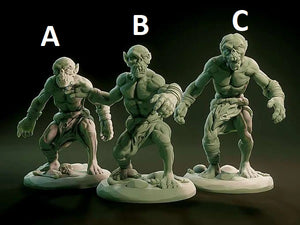 3D Printed Nafarrate Ghoul Lovecraftian Bestiary 28 32 mm D&D