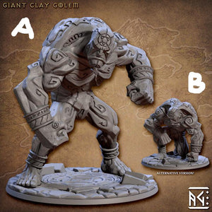 3D Printed Artisan Guild Giant Clay Golem Set Arcanists Guild 28mm 32mm