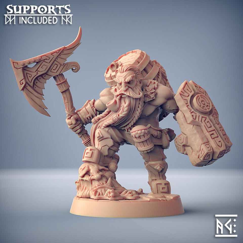 3D Printed Artisan Guild Gino Brewmaster Dwarven Oathbreakers 28mm 32mm
