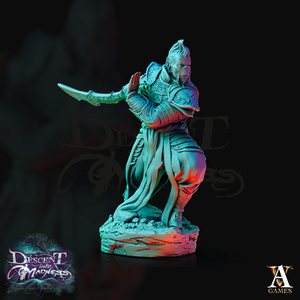 3DPrinted Archvillain Games Descent into Madness - Gith Swordsman 28mm 32mm D&D