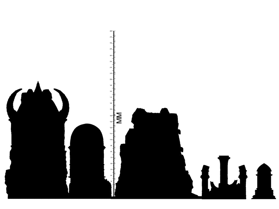 3D Printed Clay Cyanide Mortisbane Revenants - Grave Terrains 28mm 32 mm D&D